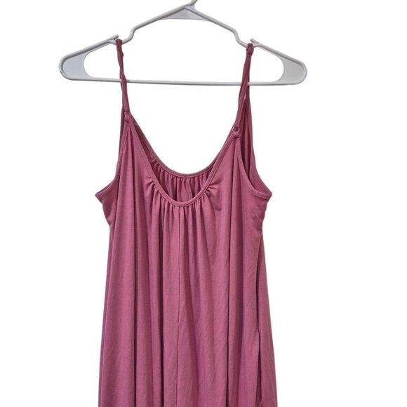 Amazon Women's Dusty Pink Poly/Spandex Jersey Knit Adj Straps Overalls Jumpsuit - Picture 7 of 13